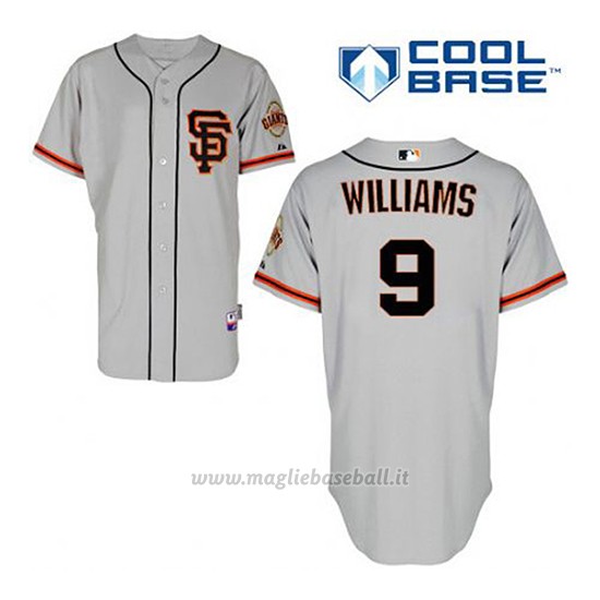 Maglia Baseball Uomo San Francisco Giants Matt Williams 9 Grigio Alterner Cool Base